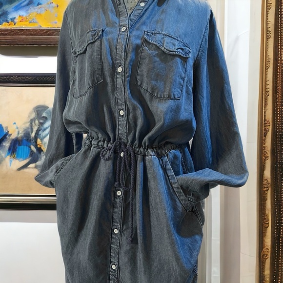 Label Of Graded Goods super soft rayon jean drawstring waistband tshirt dress - Picture 2 of 16